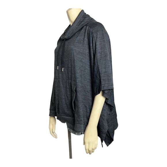 Athleta Techie Sweat Blissful Hoodie Poncho Dark Gray Women's S Athletic Running - Picture 3 of 6
